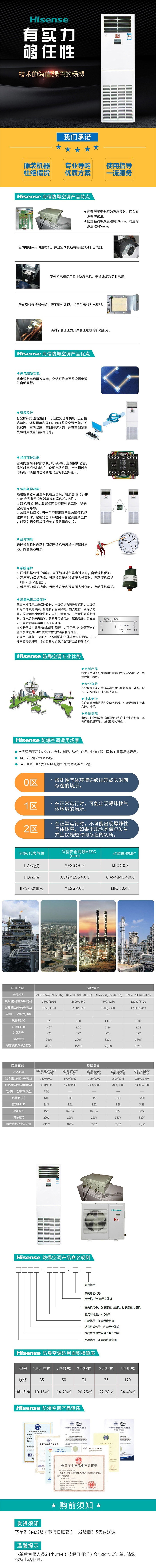 1.5p 壁掛式防爆工業(yè)空調(diào) BKFR-35GW/22T-N2